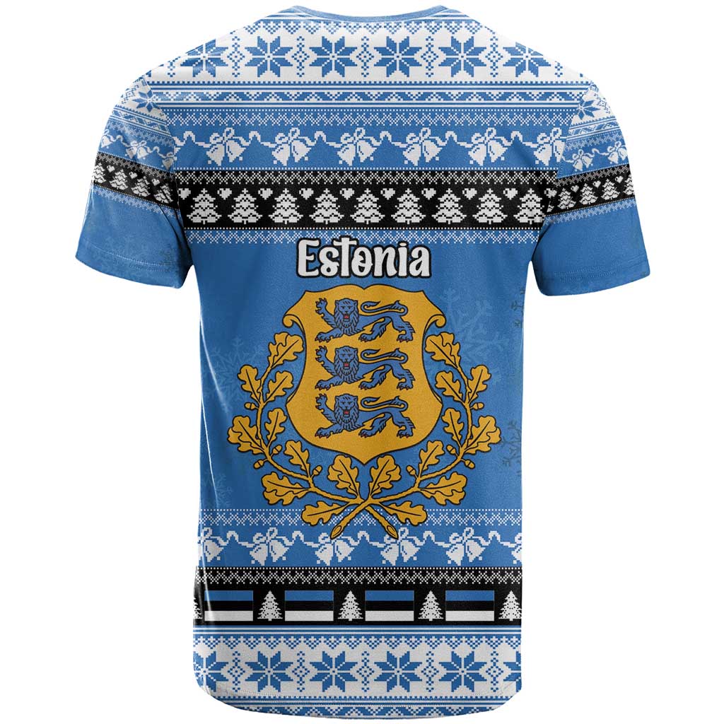 Estonia Christmas T Shirt Coat Of Arms Haid Joule - Wonder Print Shop