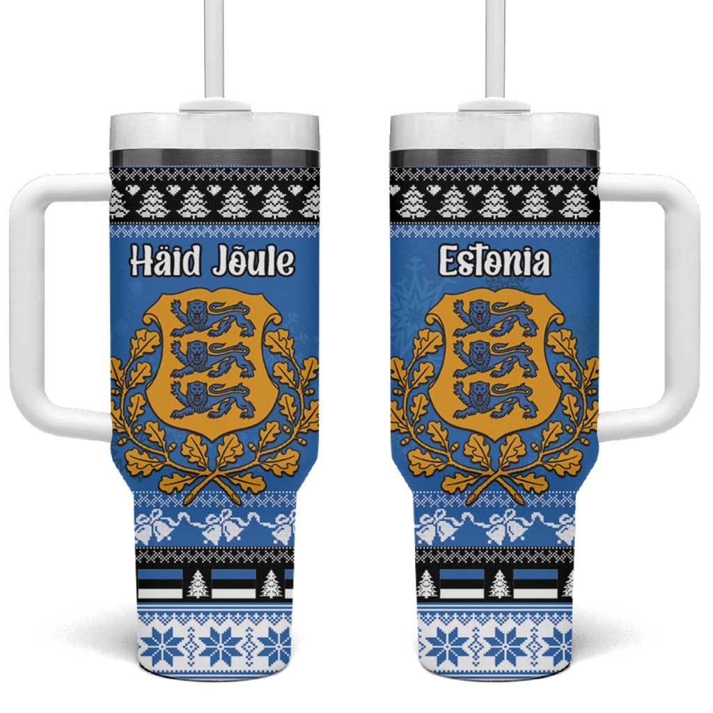 Estonia Christmas Tumbler With Handle Coat Of Arms Haid Joule - Wonder Print Shop