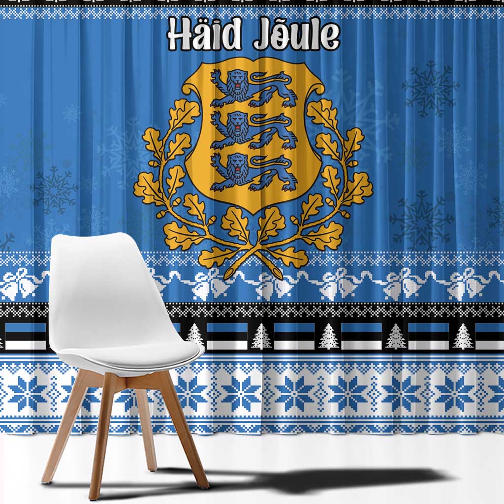 Estonia Christmas Window Curtain Coat Of Arms Haid Joule - Wonder Print Shop