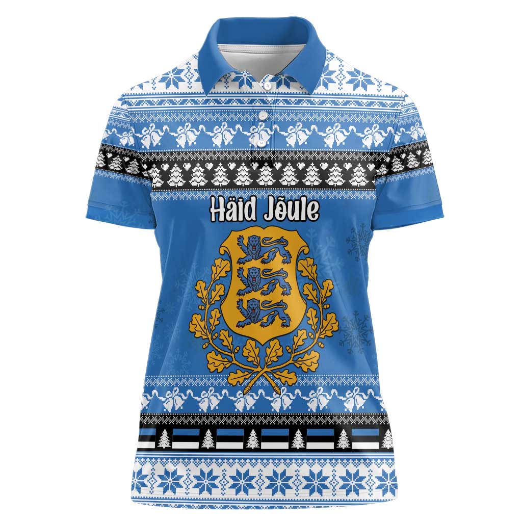 Estonia Christmas Women Polo Shirt Coat Of Arms Haid Joule - Wonder Print Shop