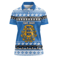 Estonia Christmas Women Polo Shirt Coat Of Arms Haid Joule - Wonder Print Shop