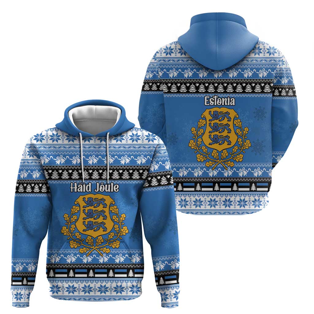 Estonia Christmas Zip Hoodie Coat Of Arms Haid Joule - Wonder Print Shop