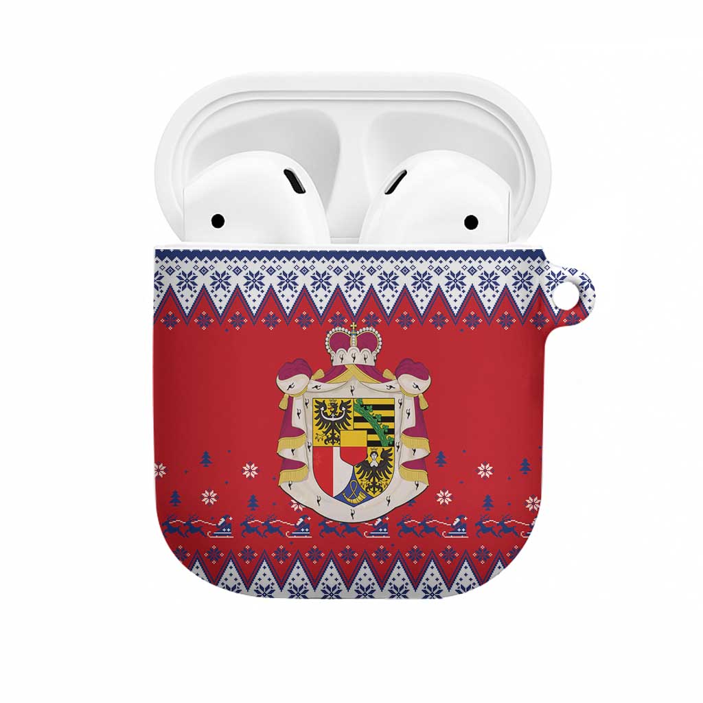Liechtenstein Christmas AirPods Case Coat Of Arms Frohe Weihnachten - Wonder Print Shop