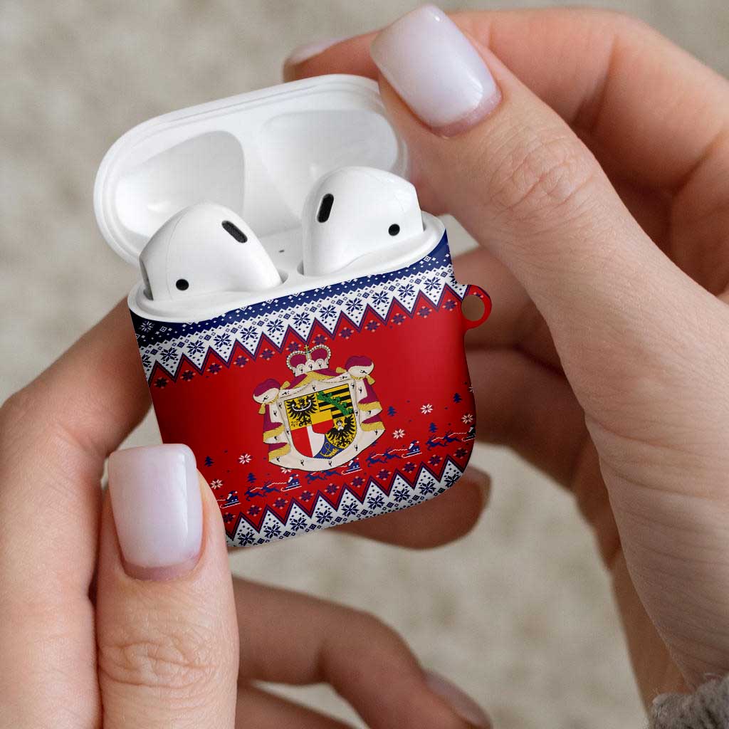 Liechtenstein Christmas AirPods Case Coat Of Arms Frohe Weihnachten - Wonder Print Shop