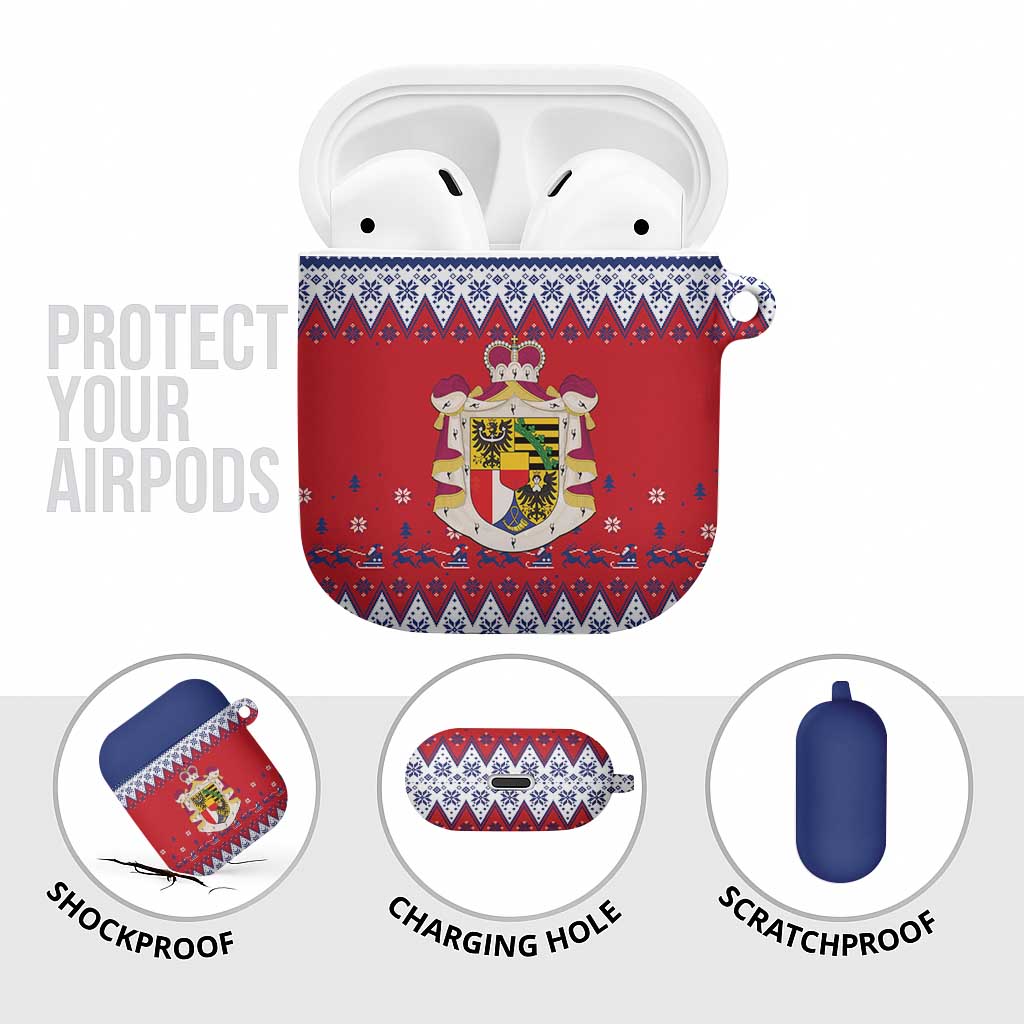 Liechtenstein Christmas AirPods Case Coat Of Arms Frohe Weihnachten - Wonder Print Shop