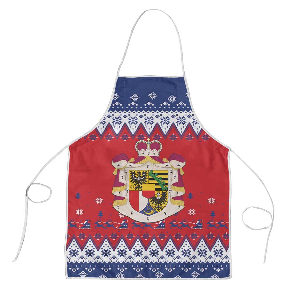 Liechtenstein Christmas Apron Coat Of Arms Frohe Weihnachten - Wonder Print Shop
