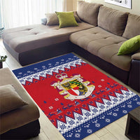 Liechtenstein Christmas Area Rug Coat Of Arms Frohe Weihnachten - Wonder Print Shop