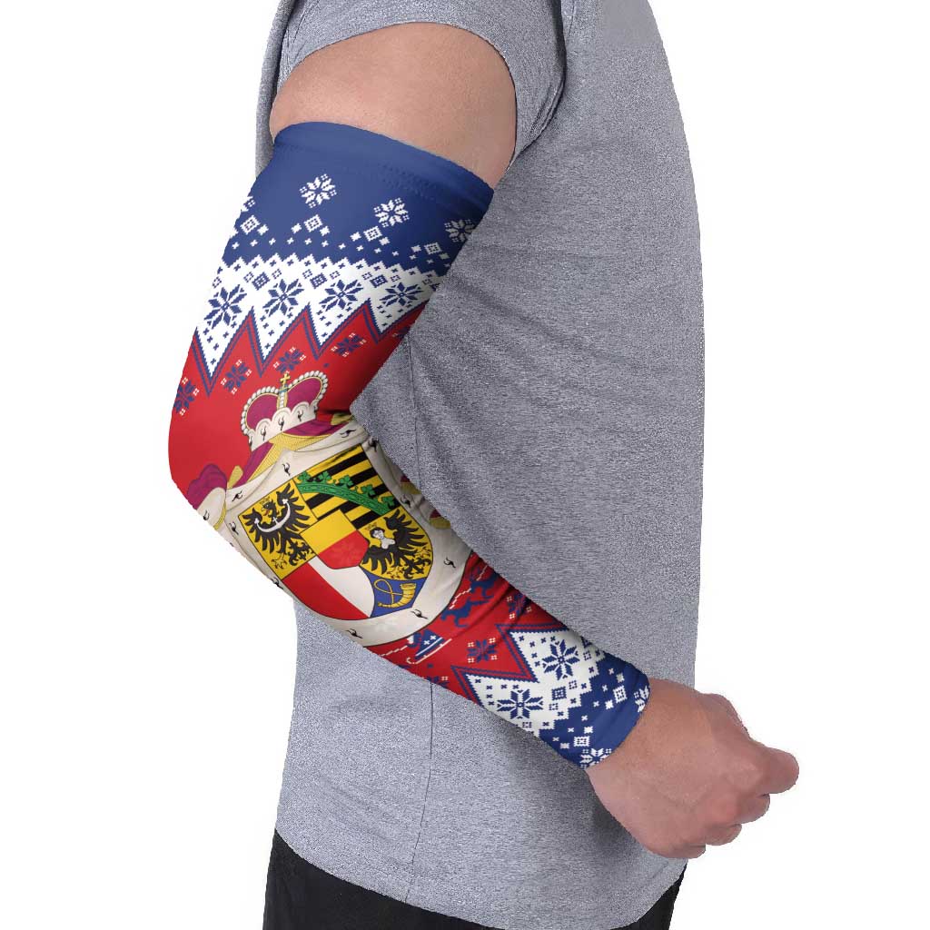 Liechtenstein Christmas Arm Sleeves Coat Of Arms Frohe Weihnachten - Wonder Print Shop
