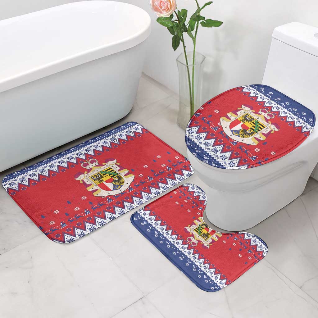 Liechtenstein Christmas Bathroom Set Coat Of Arms Frohe Weihnachten - Wonder Print Shop