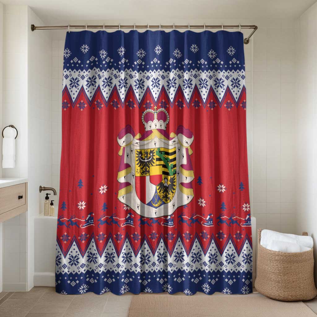 Liechtenstein Christmas Bathroom Set Coat Of Arms Frohe Weihnachten - Wonder Print Shop