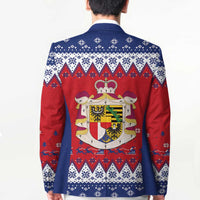 Liechtenstein Christmas Blazer Coat Of Arms Frohe Weihnachten - Wonder Print Shop