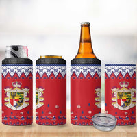Liechtenstein Christmas 4 in 1 Can Cooler Tumbler Coat Of Arms Frohe Weihnachten - Wonder Print Shop