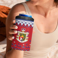 Liechtenstein Christmas 4 in 1 Can Cooler Tumbler Coat Of Arms Frohe Weihnachten - Wonder Print Shop