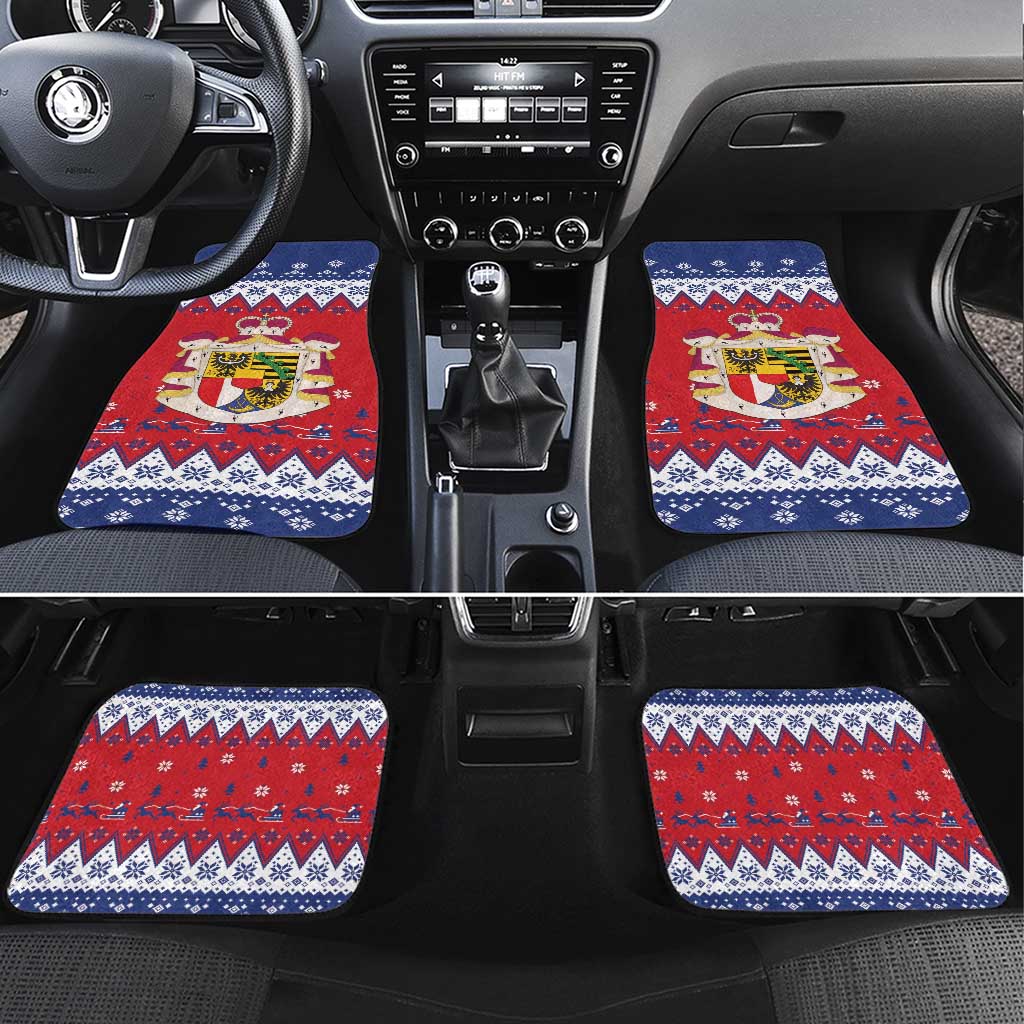 Liechtenstein Christmas Car Mats Coat Of Arms Frohe Weihnachten - Wonder Print Shop