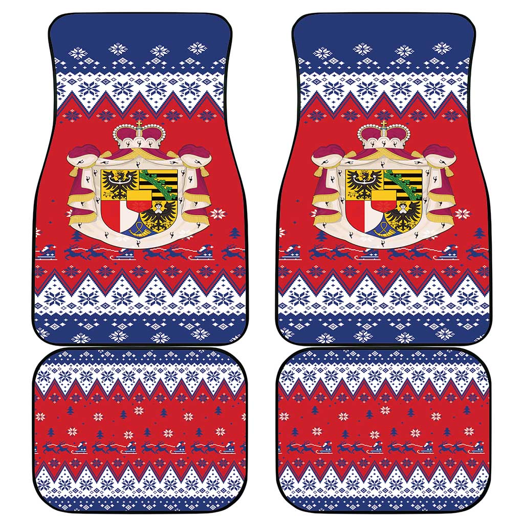 Liechtenstein Christmas Car Mats Coat Of Arms Frohe Weihnachten - Wonder Print Shop