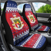 Liechtenstein Christmas Car Seat Cover Coat Of Arms Frohe Weihnachten - Wonder Print Shop