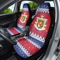 Liechtenstein Christmas Car Seat Cover Coat Of Arms Frohe Weihnachten - Wonder Print Shop