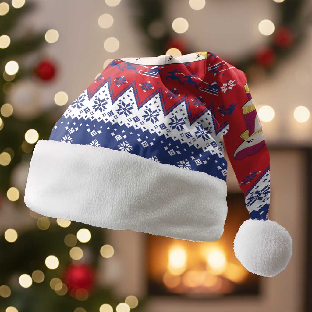 Liechtenstein Christmas Santa Hat Coat Of Arms Frohe Weihnachten - Wonder Print Shop