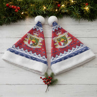 Liechtenstein Christmas Santa Hat Coat Of Arms Frohe Weihnachten - Wonder Print Shop