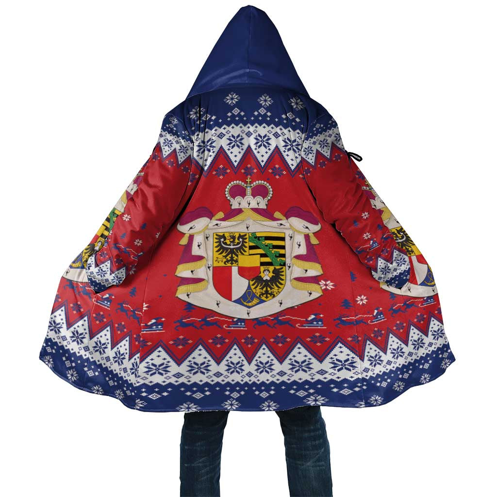 Liechtenstein Christmas Cloak Coat Of Arms Frohe Weihnachten - Wonder Print Shop