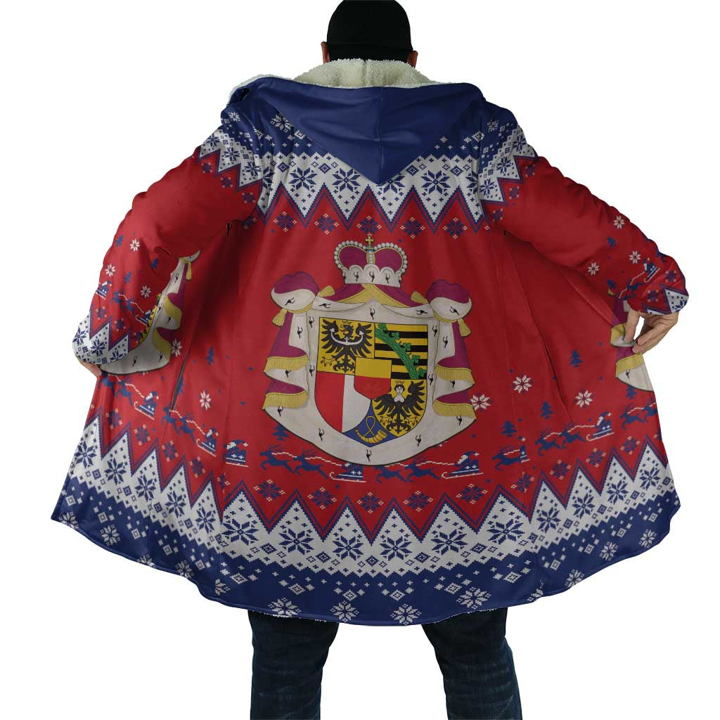 Liechtenstein Christmas Cloak Coat Of Arms Frohe Weihnachten - Wonder Print Shop