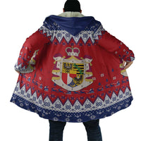 Liechtenstein Christmas Cloak Coat Of Arms Frohe Weihnachten - Wonder Print Shop