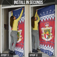 Liechtenstein Christmas Door Cover Coat Of Arms Frohe Weihnachten - Wonder Print Shop
