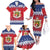 Liechtenstein Christmas Family Matching Off The Shoulder Long Sleeve Dress and Hawaiian Shirt Coat Of Arms Frohe Weihnachten - Wonder Print Shop