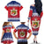 Liechtenstein Christmas Family Matching Off The Shoulder Long Sleeve Dress and Hawaiian Shirt Coat Of Arms Frohe Weihnachten - Wonder Print Shop