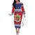 Liechtenstein Christmas Family Matching Off The Shoulder Long Sleeve Dress and Hawaiian Shirt Coat Of Arms Frohe Weihnachten - Wonder Print Shop