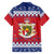 Liechtenstein Christmas Family Matching Off Shoulder Maxi Dress and Hawaiian Shirt Coat Of Arms Frohe Weihnachten - Wonder Print Shop