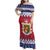 Liechtenstein Christmas Family Matching Off Shoulder Maxi Dress and Hawaiian Shirt Coat Of Arms Frohe Weihnachten - Wonder Print Shop
