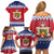 Liechtenstein Christmas Family Matching Off Shoulder Short Dress and Hawaiian Shirt Coat Of Arms Frohe Weihnachten - Wonder Print Shop