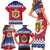 Liechtenstein Christmas Family Matching Short Sleeve Bodycon Dress and Hawaiian Shirt Coat Of Arms Frohe Weihnachten - Wonder Print Shop