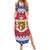 Liechtenstein Christmas Family Matching Summer Maxi Dress and Hawaiian Shirt Coat Of Arms Frohe Weihnachten - Wonder Print Shop