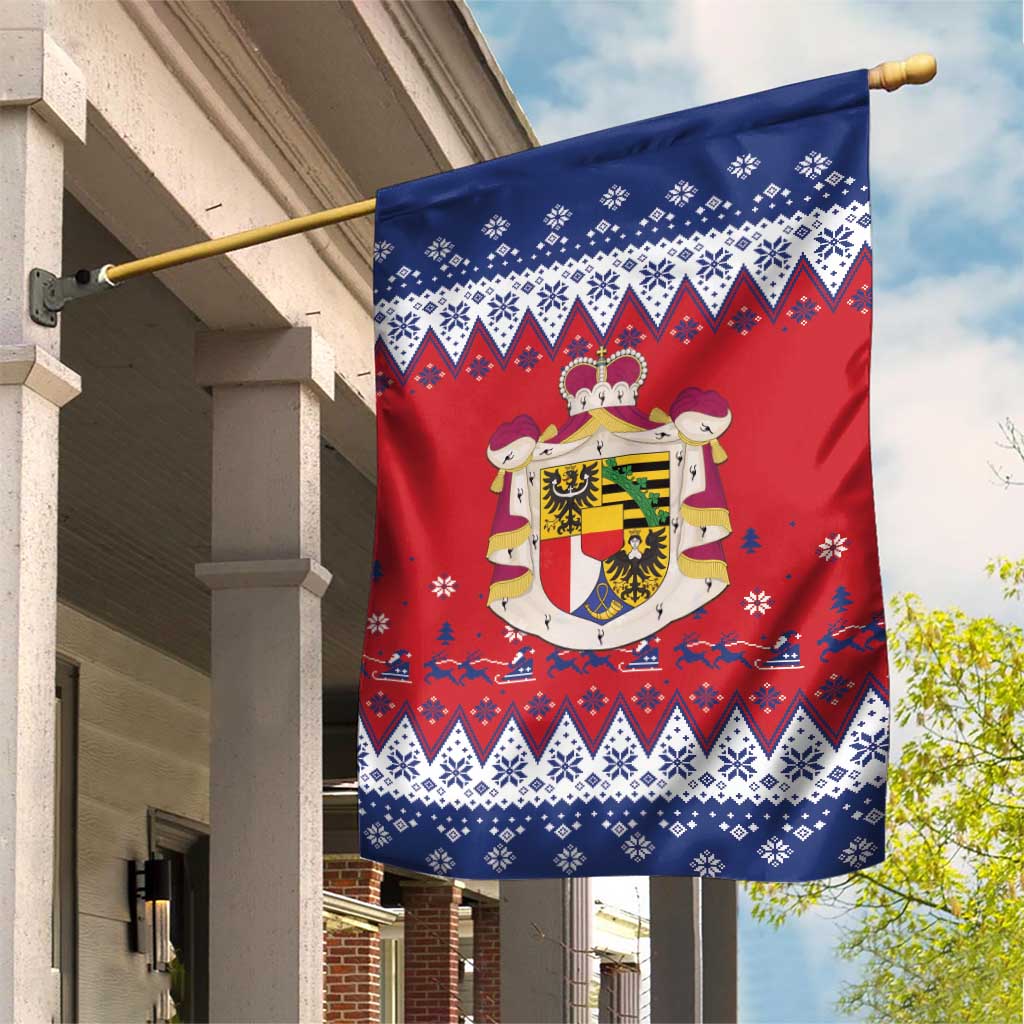 Liechtenstein Christmas Garden Flag Coat Of Arms Frohe Weihnachten - Wonder Print Shop
