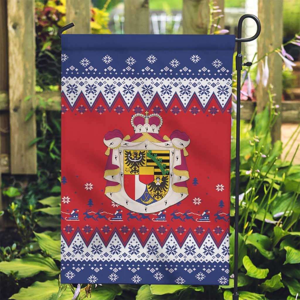 Liechtenstein Christmas Garden Flag Coat Of Arms Frohe Weihnachten - Wonder Print Shop