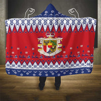 Liechtenstein Christmas Hooded Blanket Coat Of Arms Frohe Weihnachten - Wonder Print Shop