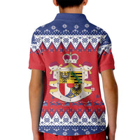 Liechtenstein Christmas Kid Polo Shirt Coat Of Arms Frohe Weihnachten - Wonder Print Shop