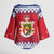 Liechtenstein Christmas Kimono Sleeve Blouse Coat Of Arms Frohe Weihnachten - Wonder Print Shop