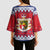 Liechtenstein Christmas Kimono Sleeve Blouse Coat Of Arms Frohe Weihnachten - Wonder Print Shop