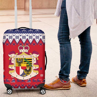 Liechtenstein Christmas Luggage Cover Coat Of Arms Frohe Weihnachten - Wonder Print Shop