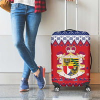 Liechtenstein Christmas Luggage Cover Coat Of Arms Frohe Weihnachten - Wonder Print Shop