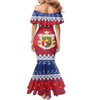 Liechtenstein Christmas Mermaid Dress Coat Of Arms Frohe Weihnachten - Wonder Print Shop