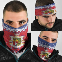 Liechtenstein Christmas Neck Gaiter Coat Of Arms Frohe Weihnachten - Wonder Print Shop