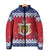 Liechtenstein Christmas Padded Jacket Coat Of Arms Frohe Weihnachten - Wonder Print Shop