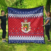 Liechtenstein Christmas Quilt Coat Of Arms Frohe Weihnachten - Wonder Print Shop