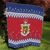 Liechtenstein Christmas Quilt Coat Of Arms Frohe Weihnachten - Wonder Print Shop