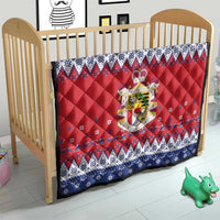 Liechtenstein Christmas Quilt Coat Of Arms Frohe Weihnachten - Wonder Print Shop