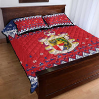 Liechtenstein Christmas Quilt Bed Set Coat Of Arms Frohe Weihnachten - Wonder Print Shop